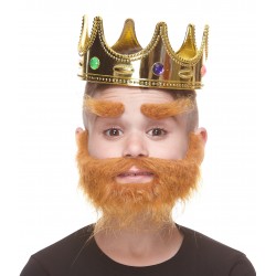 Traper mustache, beard and eyebrows for Kids, ginger Color