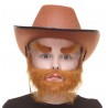 Traper mustache, beard and eyebrows for Kids, ginger Color