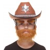 Traper mustache, beard and eyebrows for Kids, ginger Color