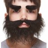 Traper mustache, beard and eyebrows for Kids, black