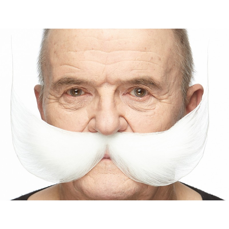 Fishermans  mustache, white