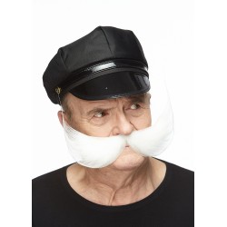 Fishermans  mustache, white