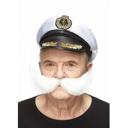Fishermans  mustache, white