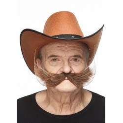 Fishermans  mustache, brown and gray