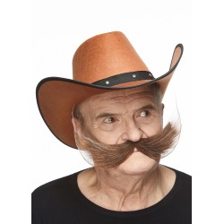 Fishermans  mustache, brown and gray