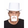 Mustache and beard, white