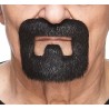 Inmate mustache and beard, black lustrous
