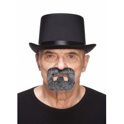 Inmate mustache and beard, salt and pepper