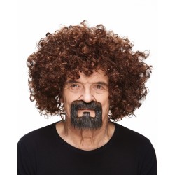 Inmate mustache and beard, brown