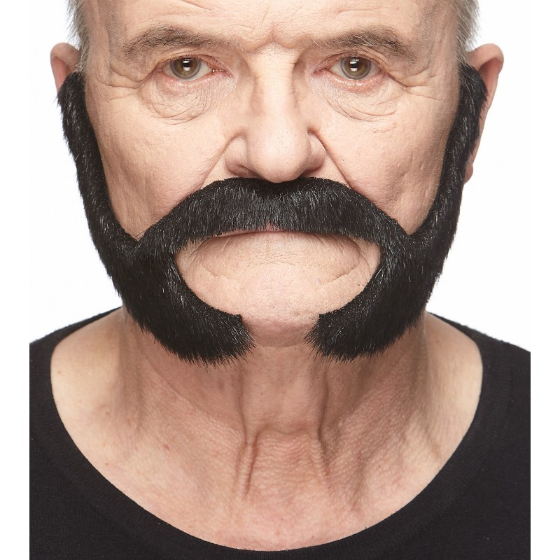 Pedal to The Metal mustache and beard, black lustrous