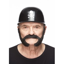 Pedal to The Metal mustache and beard, black lustrous