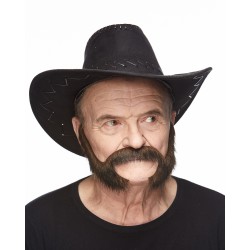 Pedal to The Metal mustache and beard, brown