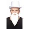 Philosopher mustache and beard, white
