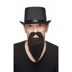 Philosopher mustache and beard, black 