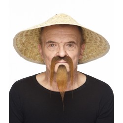 Mustache and beard, brown