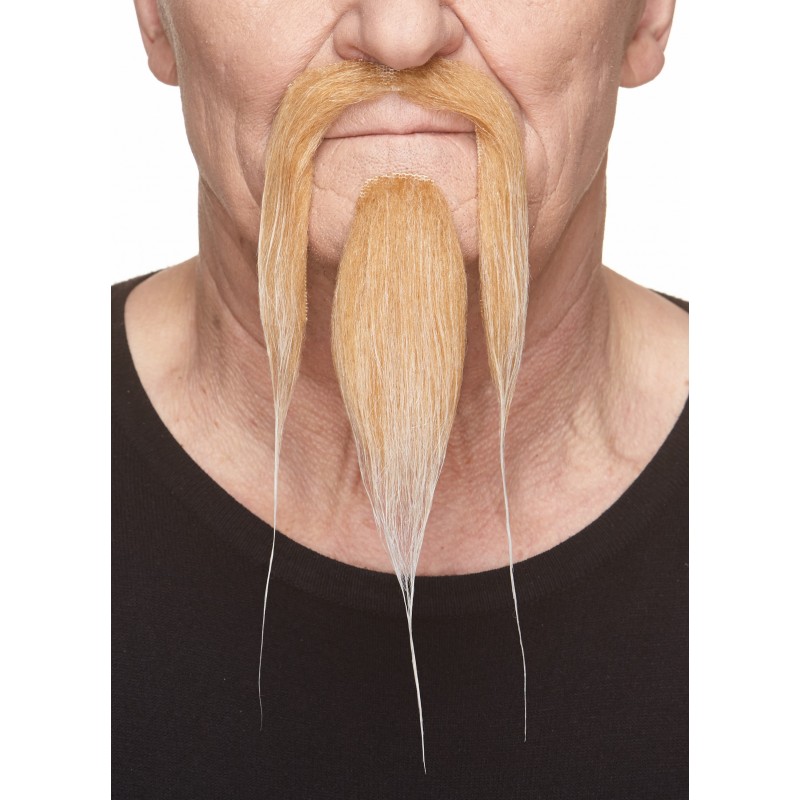 Mustache and beard, blond