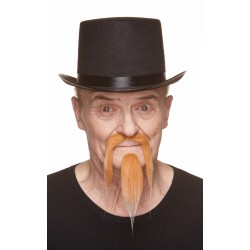 Mustache and beard, honey and white