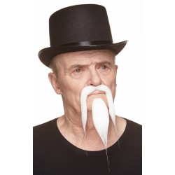 Shaolin mustache and beard, white 