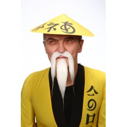 Shaolin mustache and beard, white 