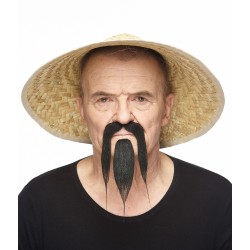 Shaolin mustache and bard, black