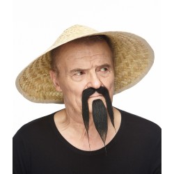 Shaolin mustache and bard, black