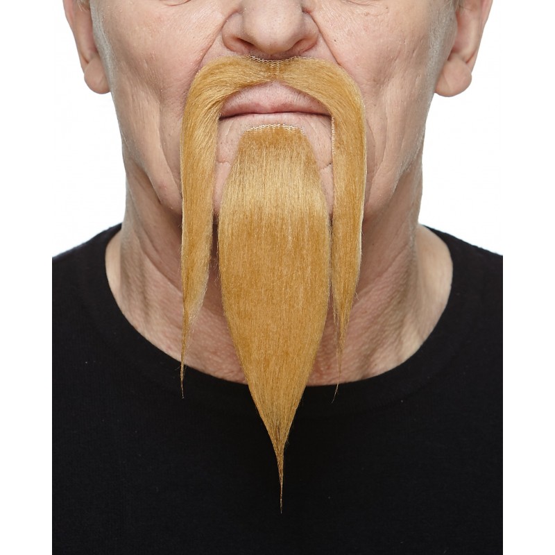 Mustache and beard, brown