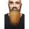 Mustache, beard and eyebrows, brown