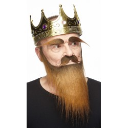 Mustache, beard and eyebrows, brown