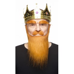 Medieval King mustache, beard and eyebrows, ginger