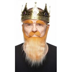 Mustache, beard and eyebrows, honey and white