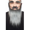 Medieval King mustache, beard and eyebrows, salt and pepper