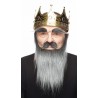 Medieval King mustache, beard and eyebrows, salt and pepper