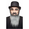 Medieval King mustache, beard and eyebrows, salt and pepper