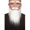 Santa Claus mustache, beard and eyebrows, white 