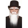 Santa Claus mustache, beard and eyebrows, white 