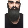 Medieval King mustache, beard and eyebrows, black