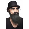 Medieval King mustache, beard and eyebrows, black