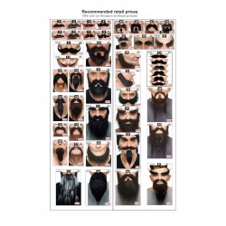 Planogram 4x6, mustaches, beards, eyebrows, sideburns