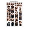 Planogram 4x6, mustaches, beards, eyebrows, sideburns