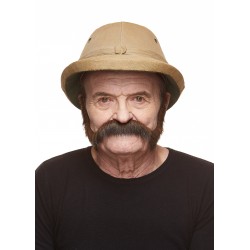 Mustache,  brown with gray