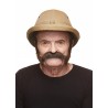 Mustache,  brown with gray