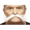 Hillbilly mustache, white