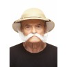 Hillbilly mustache, white