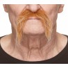 Realistic Fu Manchu mustache, honey and white 