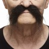 Realistic Fu Manchu mustache, black