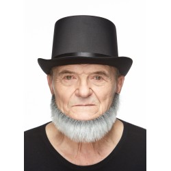 Morman beard, gray with white