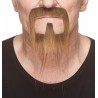 Mustache and beard, brown