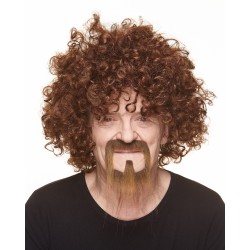 Mustache and beard, brown