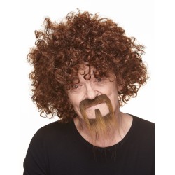 Mustache and beard, brown