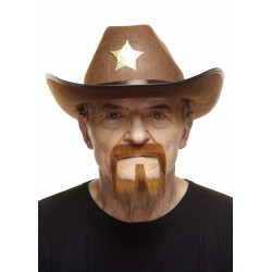 Mustache and beard, ginger